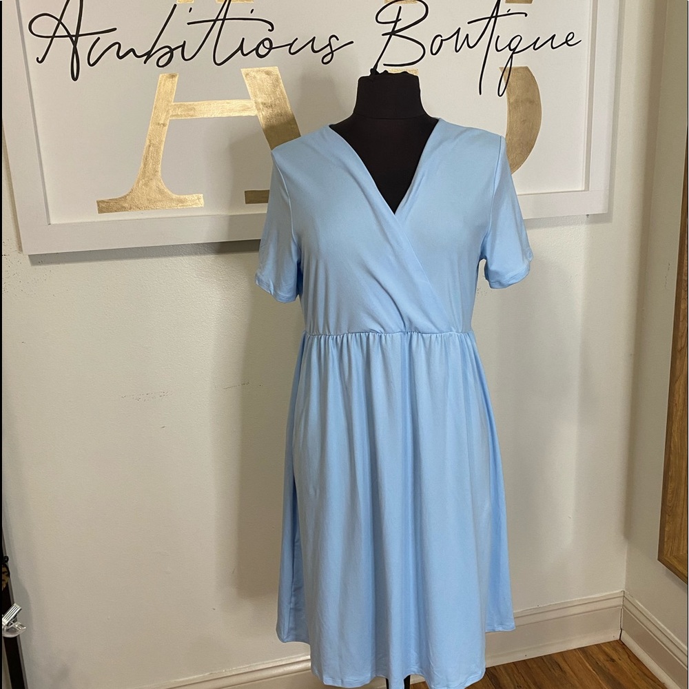 Baby Blue Comfy Dress